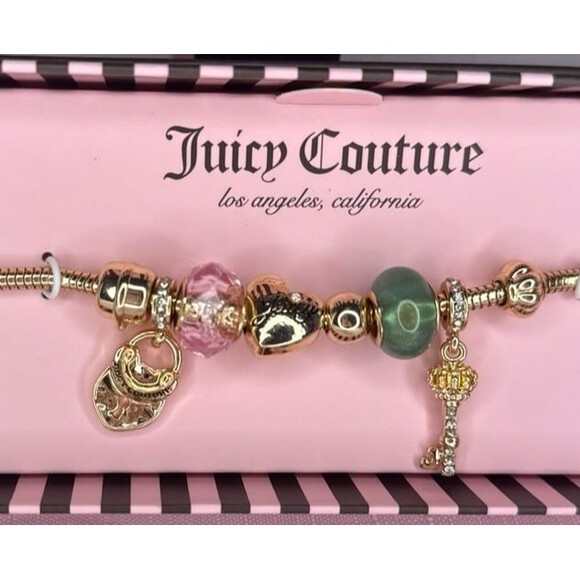 Juicy Couture Lock and Key Charm Bracelet - Picture 2 of 3